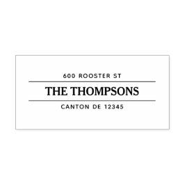 Bold Modern Design Return Address Permastempel