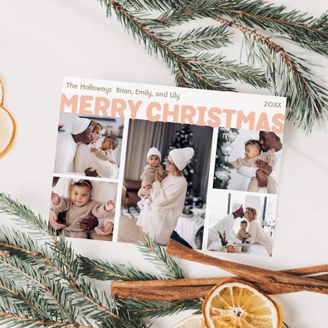 Bold Modern Frohe Weihnachten Fünf Foto (Von Creator hochgeladen)