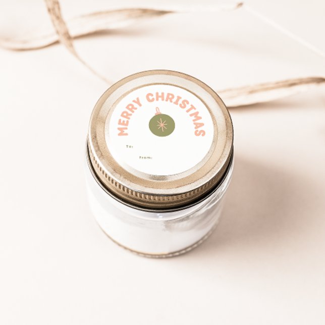 Bold Modern Frohe Weihnachtsgeschenke Runder Aufkleber (Von Creator hochgeladen)