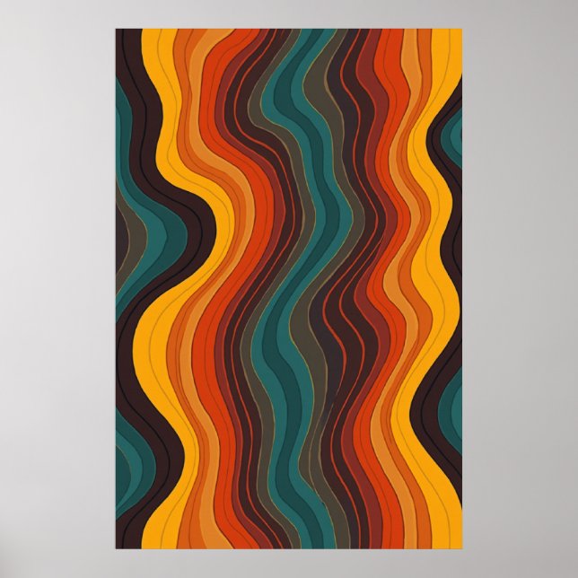 Bold Modern Geometric Abstrakt Art Poster (Vorne)