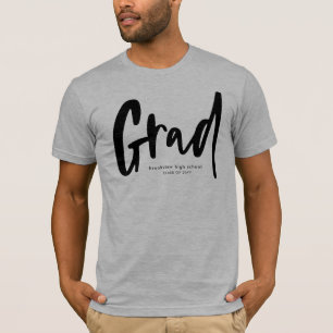 Bold modern grad black personalized graduate T-Shirt