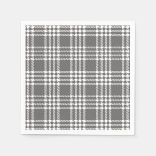 Bold Modern Kariert Holiday Paper Napkin Serviette (Vorderseite)