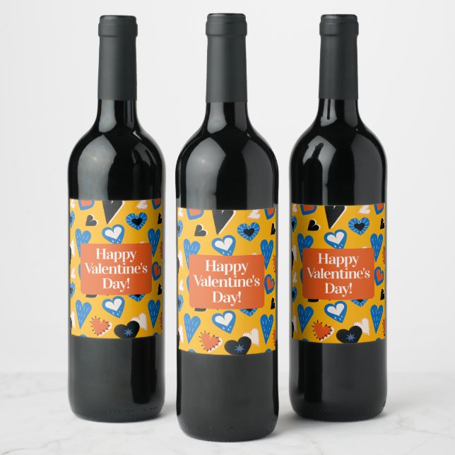 Bold Modern Love Bottle Sticker Weinetikett (Flaschen)