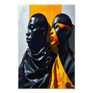 Bold Modern Portraits Abstrakt Geometric Art Fotodruck