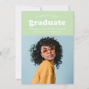 BOLD MODERN RETRO GRADUATE   EINLADUNG VON ABSCHLÜ