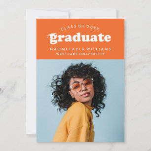 BOLD MODERN RETRO GRADUATE   EINLADUNG VON ABSCHLÜ