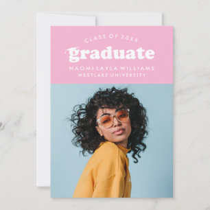 BOLD MODERN RETRO GRADUATE EINLADUNG VON ABSCHLÜ