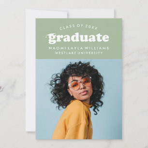 BOLD MODERN RETRO GRADUATE   EINLADUNG VON ABSCHLÜ