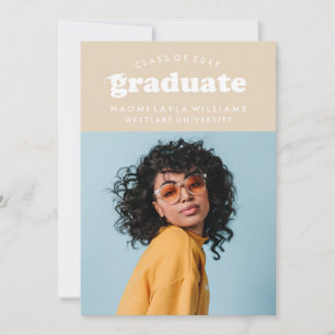 BOLD MODERN RETRO GRADUATE EINLADUNG VON ABSCHLÜ