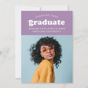 BOLD MODERN RETRO GRADUATE   EINLADUNG VON ABSCHLÜ