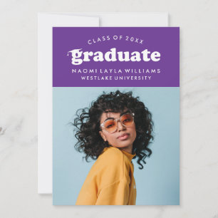 BOLD MODERN RETRO GRADUATE EINLADUNG VON ABSCHLÜ