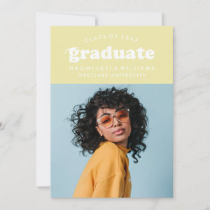 BOLD MODERN RETRO GRADUATE EINLADUNG VON ABSCHLÜ