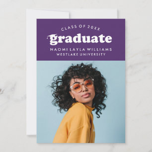 BOLD MODERN RETRO GRADUATE EINLADUNG VON ABSCHLÜ