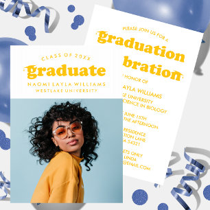 BOLD MODERN RETRO GRADUATE EINLADUNG VON ABSCHLÜ
