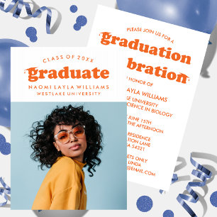 BOLD MODERN RETRO GRADUATE   EINLADUNG VON ABSCHLÜ