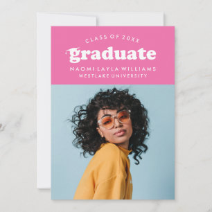BOLD MODERN RETRO GRADUATE EINLADUNG VON ABSCHLÜ
