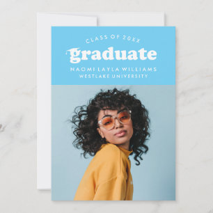BOLD MODERN RETRO GRADUATE   EINLADUNG VON ABSCHLÜ