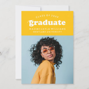 BOLD MODERN RETRO GRADUATE EINLADUNG VON ABSCHLÜ