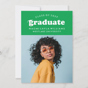 BOLD MODERN RETRO GRADUATE   EINLADUNG VON ABSCHLÜ