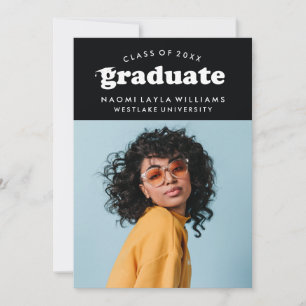 BOLD MODERN RETRO GRADUATE EINLADUNG VON ABSCHLÜ