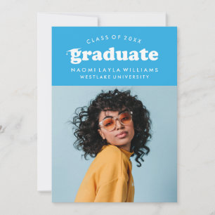 BOLD MODERN RETRO GRADUATE EINLADUNG VON ABSCHLÜ
