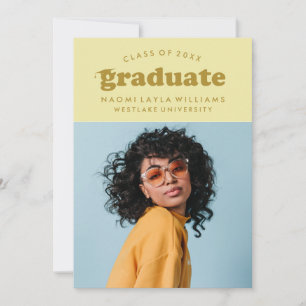 BOLD MODERN RETRO GRADUATE EINLADUNG VON ABSCHLÜ