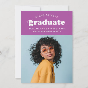 BOLD MODERN RETRO GRADUATE   EINLADUNG VON ABSCHLÜ