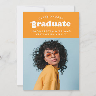 BOLD MODERN RETRO GRADUATE EINLADUNG VON ABSCHLÜ