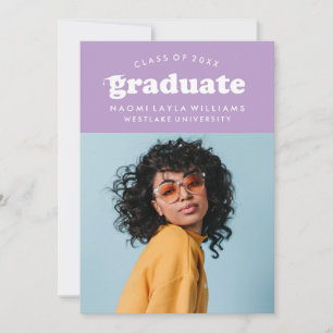 BOLD MODERN RETRO GRADUATE EINLADUNG VON ABSCHLÜ