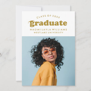 BOLD MODERN RETRO GRADUATE EINLADUNG VON ABSCHLÜ