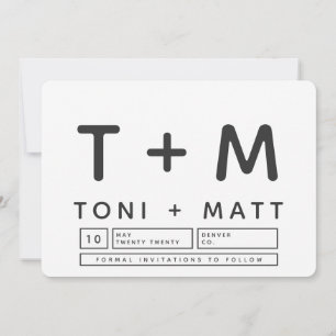 BOLD MODERN SAVE THE DATE