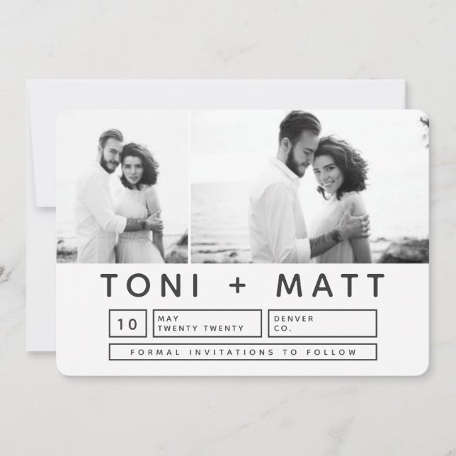 BOLD MODERN SAVE THE DATE (Vorderseite)