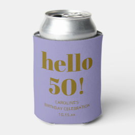 Bold Modern Simple Soft Purple 50th Birthday Party Dosenkühler