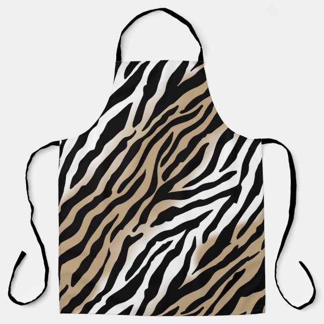 Bold Modern Tribal Zebra Print Schürze (Vorderseite)