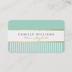 BOLD moderne, stilvolle Comb Design Gold Minze Grü Visitenkarte
