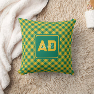 Bold Monogram Mr. and Mrs Newlywed Gifts Pillow Kissen