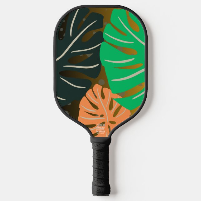Bold Monstera Leaf Pickleball Paddle (Vorderseite)