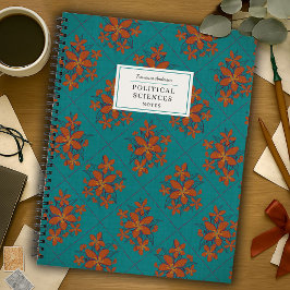 Bold Moody Vintage Florals-Textured-Custom College Notizbuch