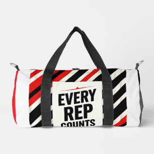 Bold Motivational Poster - "EVERY REP COUNTS" Duffle Bag