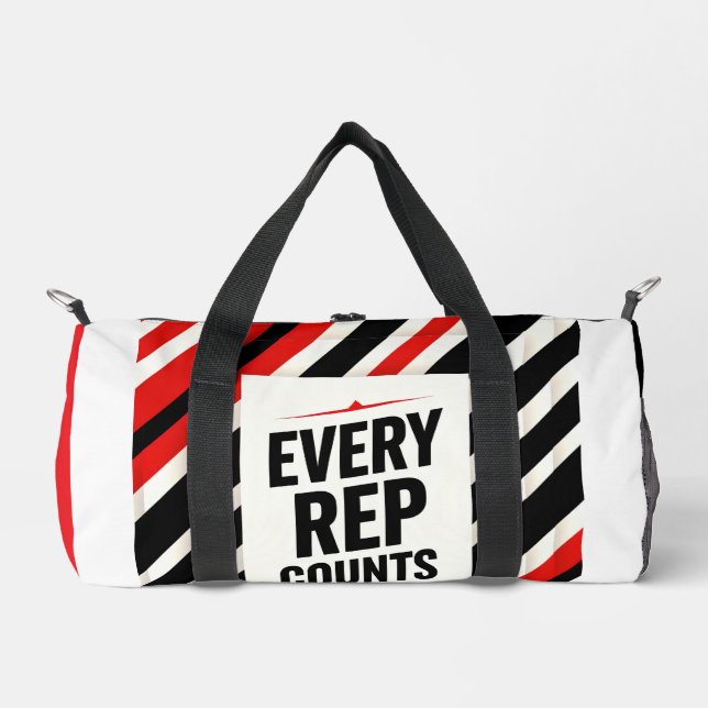 Bold Motivational Poster - "EVERY REP COUNTS" Duffle Bag (Vorderseite)