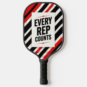 Bold Motivational Poster - "EVERY REP COUNTS" Pickleball Schläger