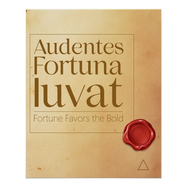 Bold Motivational Quote - Latin Poster Art (Vorderseite)