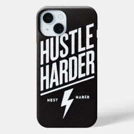 Bold Motivierend Hustle Harder Black Case-Mate iPhone Hülle