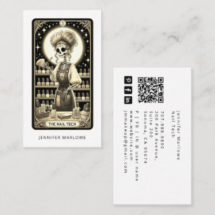 Bold Nail Tech Tarot Card Business Card Visitenkarte
