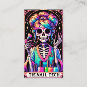 Bold Nail Tech Tarot Card Business Card Visitenkarte