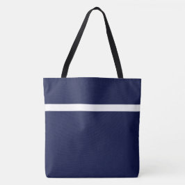 Bold Nautical Navy Blue White Sporty Accent Strip