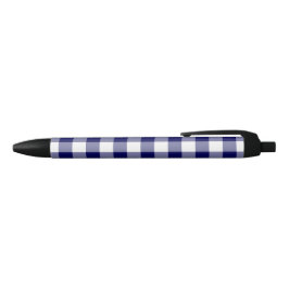 Bold Navy Blue White Buffalo Karo Pattern Kugelschreiber