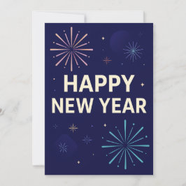 Bold Navy Gold 2026 Celebration Fireworks Einladung