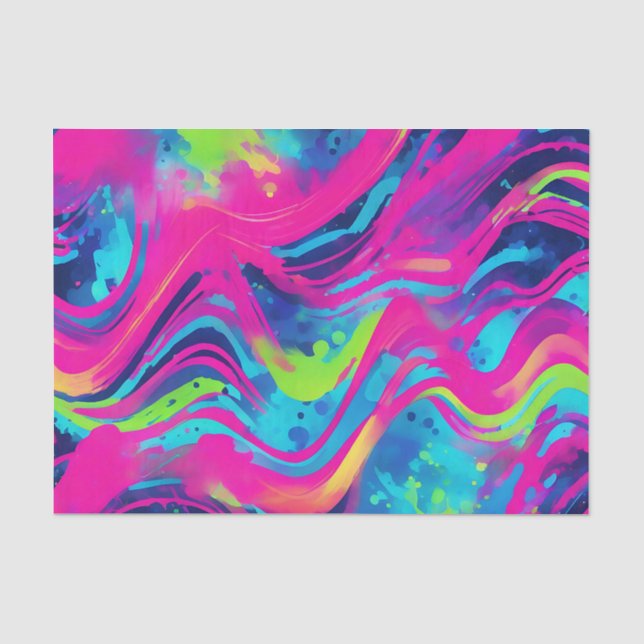 Bold Neon Watercolor Seidenpapier (Vorderseite)