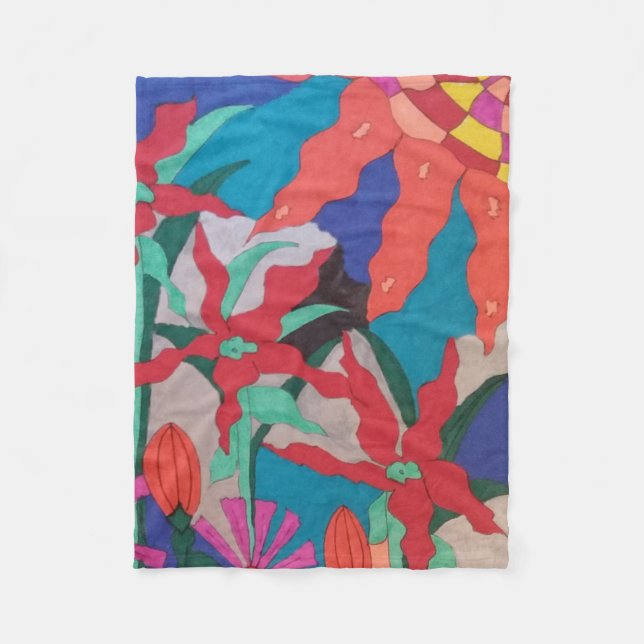 Bold Night Garden Fleecedecke (Vorderseite)